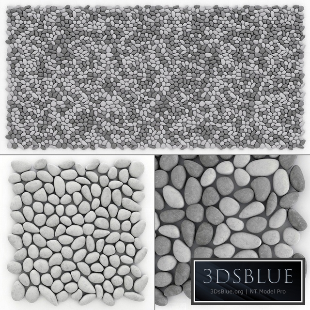 Panel pebble smooth Tile Bathroom n2 / Pebble panel for bathroom n2