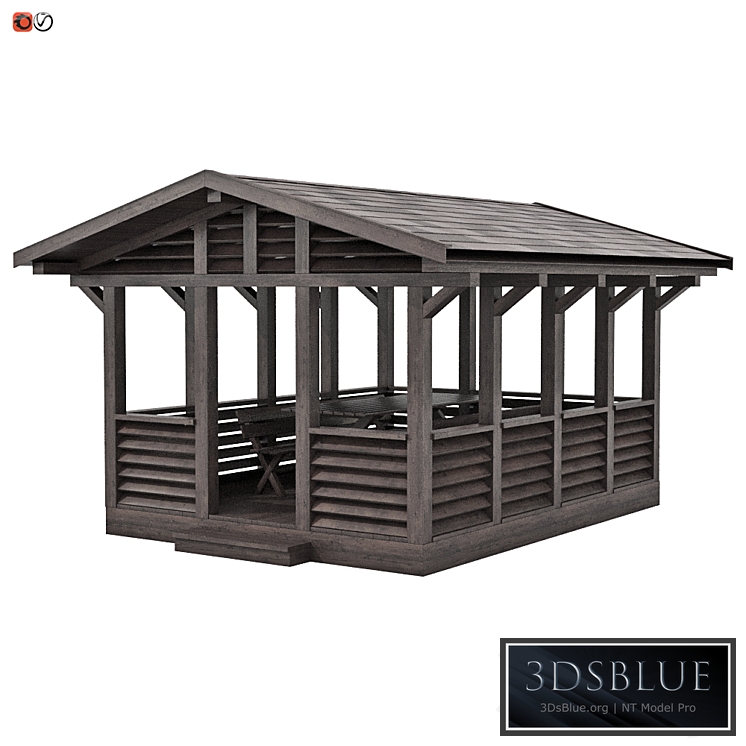 Garden gazebo made of wood 05