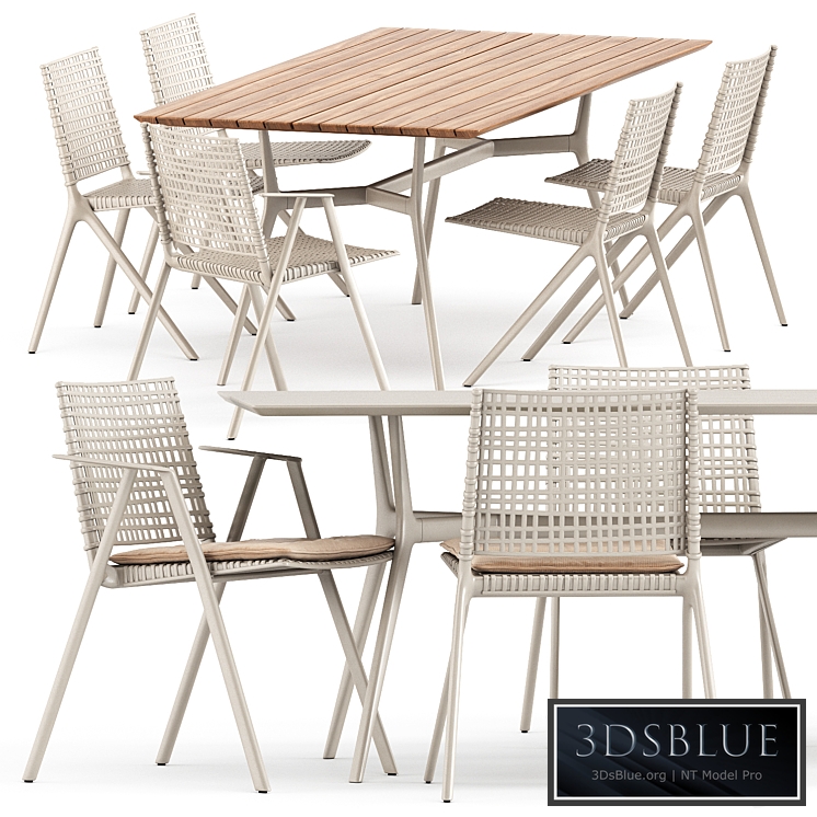 branch armchair and chair and branch table set3 by tribu