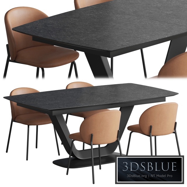 Boconcept Alicante table Princeton chair