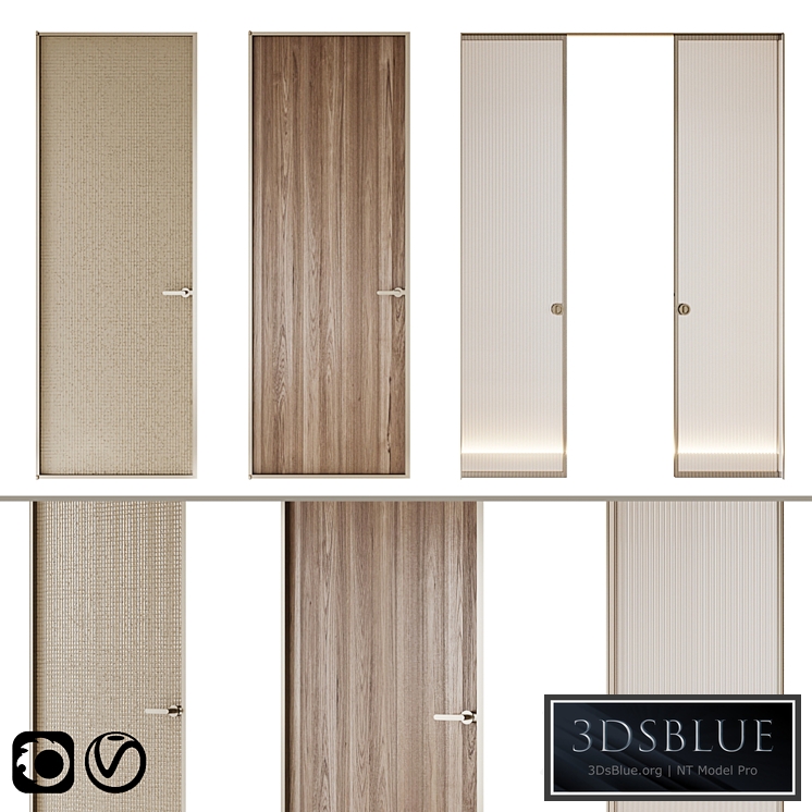 Aladin Swing Mono and Pocket door by Glas Italia set 02