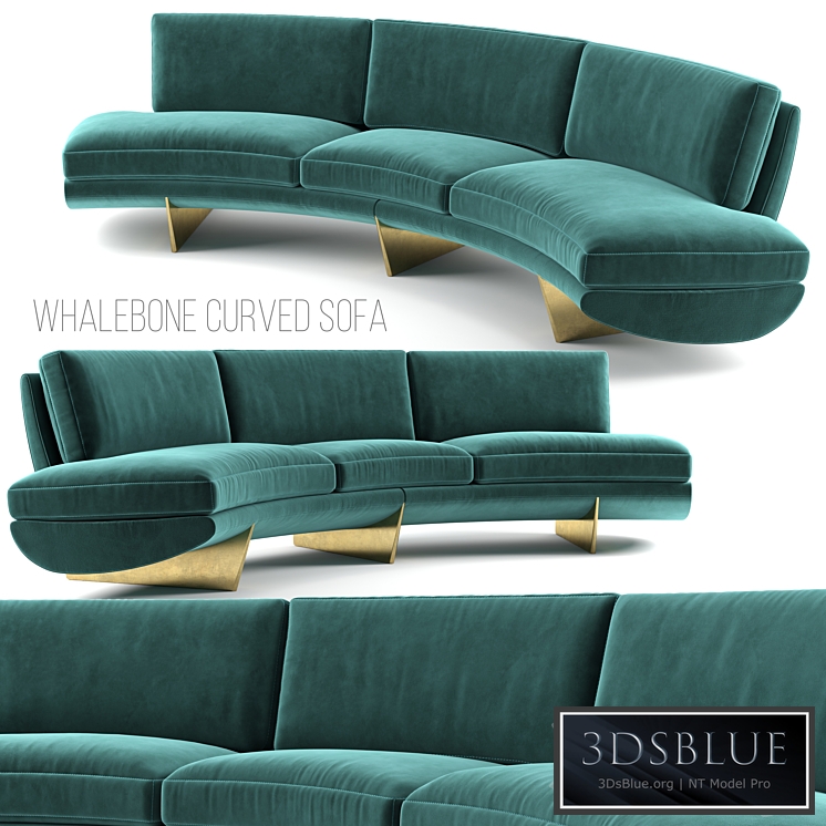 Whalebone Curved Sofa by GEORGIS & MIRGORODSKY