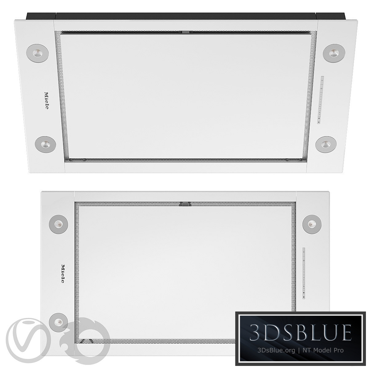 MIELE Mortise ceiling hood DA 2808 900 mm white