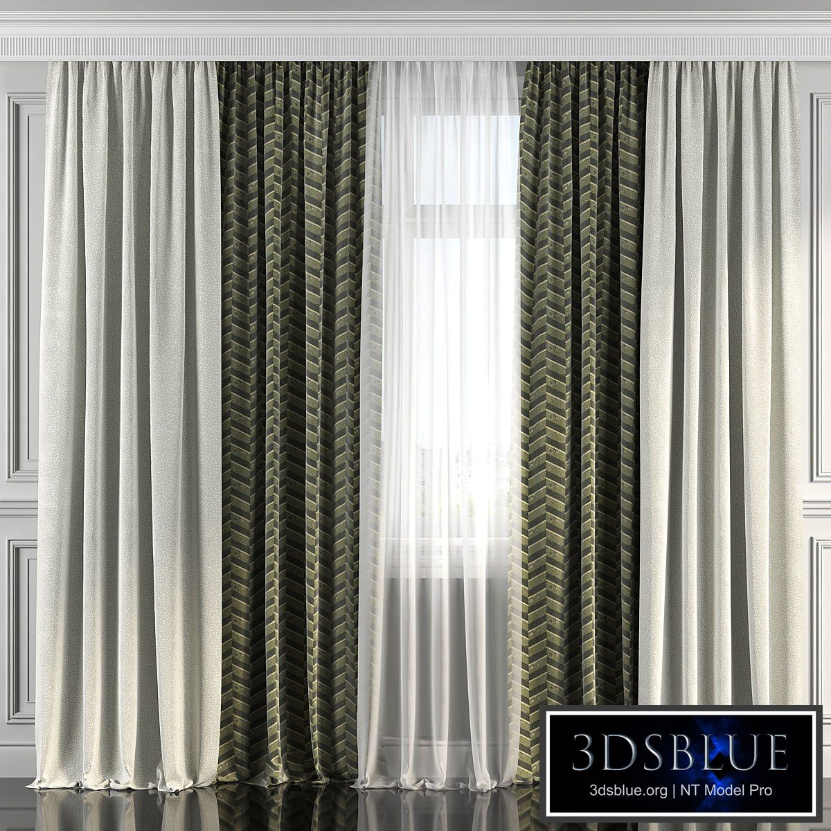 Curtains with window 185