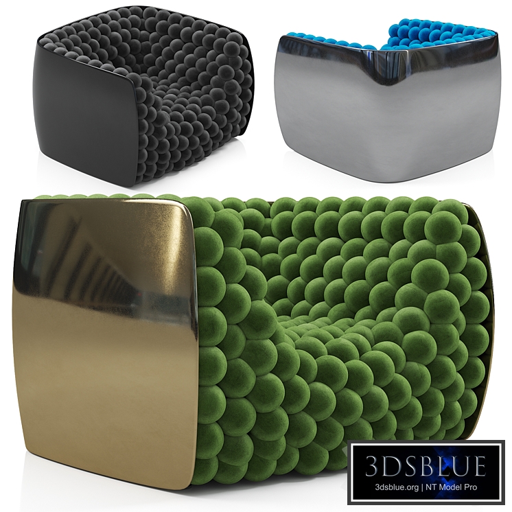 Blueberry Armchair by Carlo Colombo