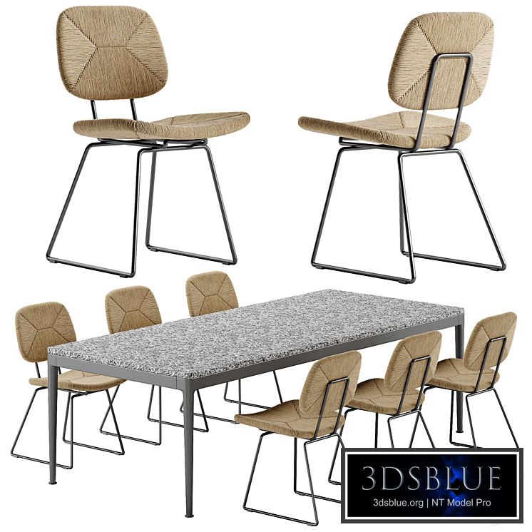 Flexform Echoes chair Pico table set