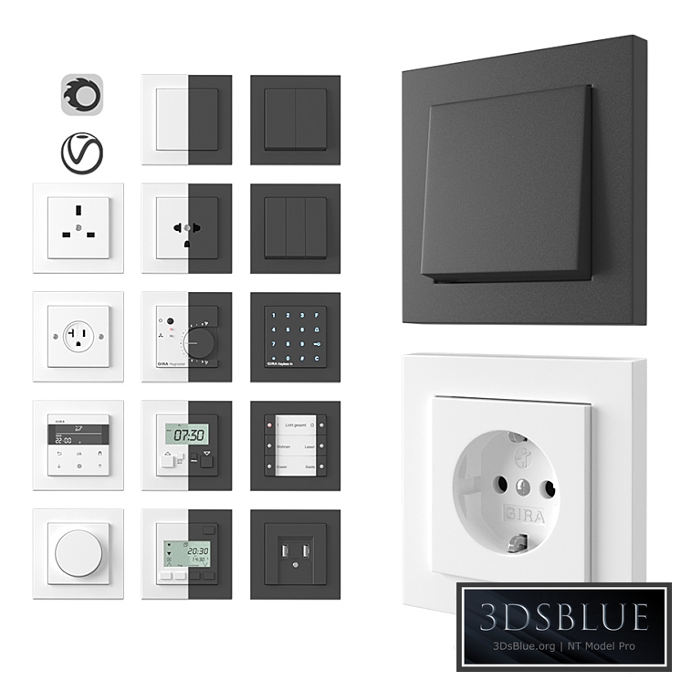 Gira E2 normal installation