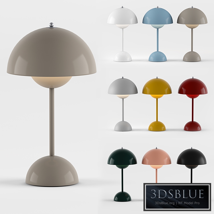 Flowerpot VP9 Verner Panton 1968, Portable table lamp