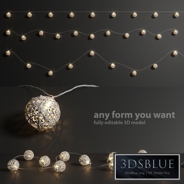 Editable garland lights set 3