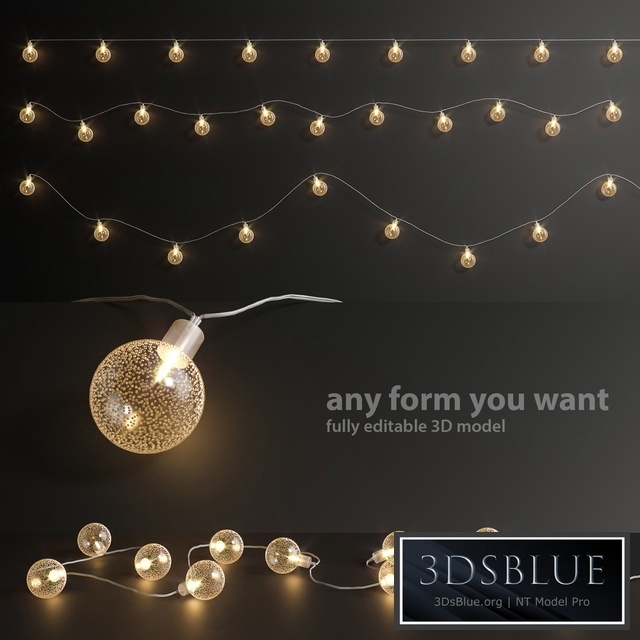 Editable garland lights set 5
