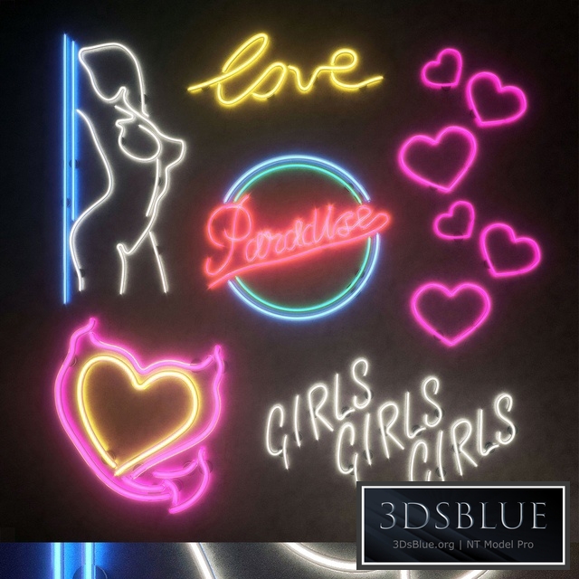 Light modules. Set 34. Neon