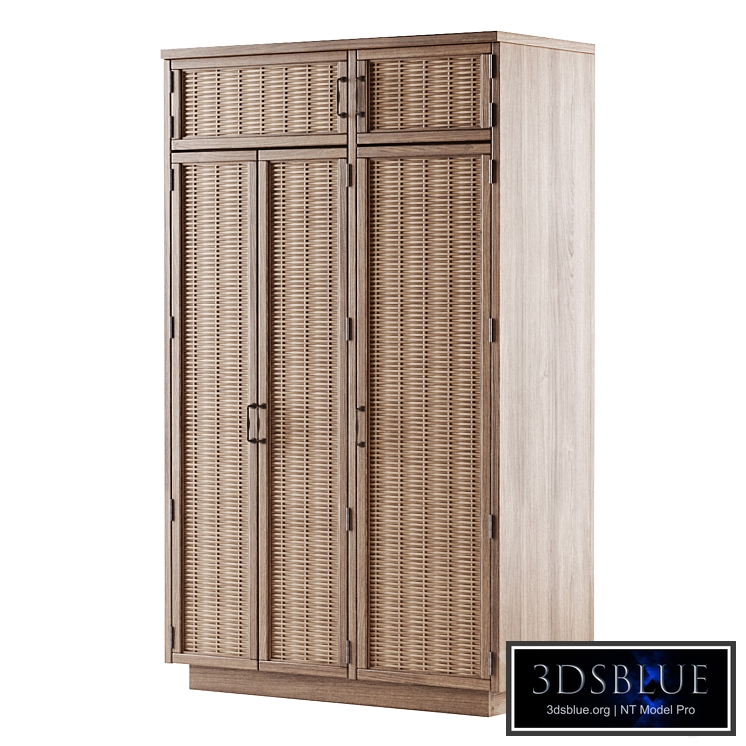 Wooden cupboard from rattan