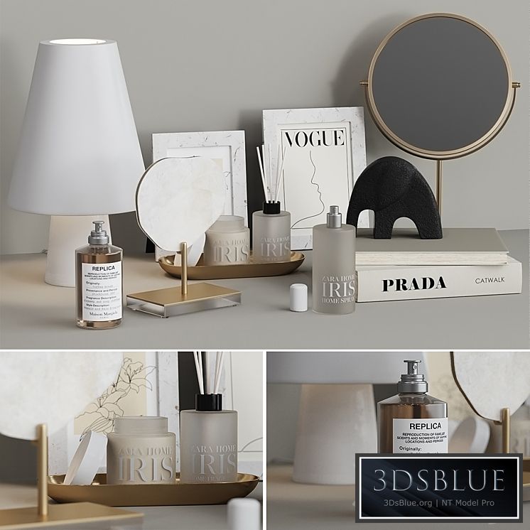 Decorative set Zara Home 3 with Table lamp