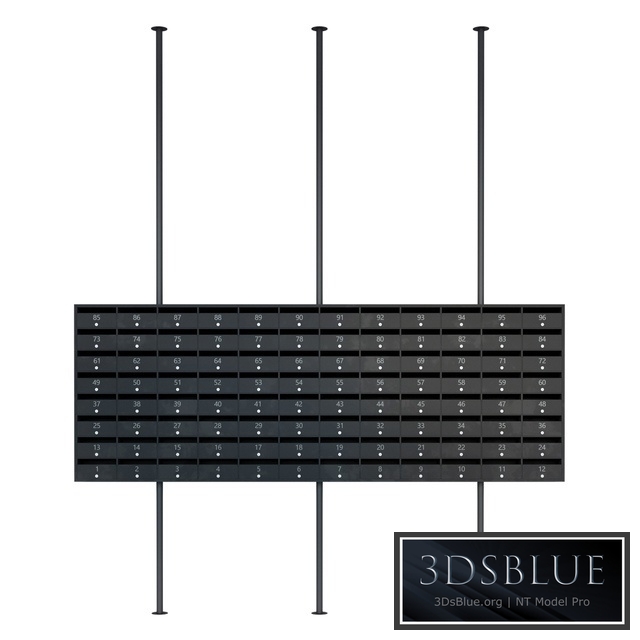 Mailboxes on metal pipes vspor