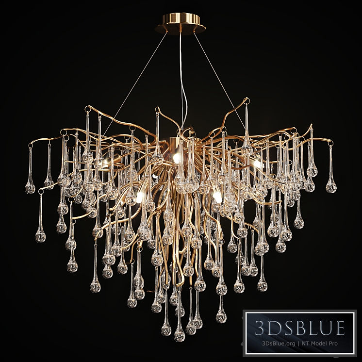 Chandelier with drop shaped pendants MARIAN Lampatron