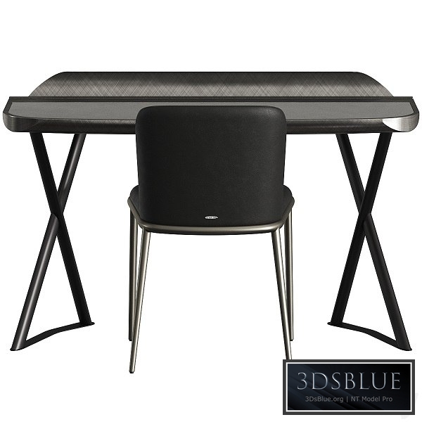 Cattelan Italia Cocoon Leather Desk and Magda Ml Chair