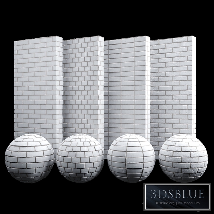 White fine brick tiles