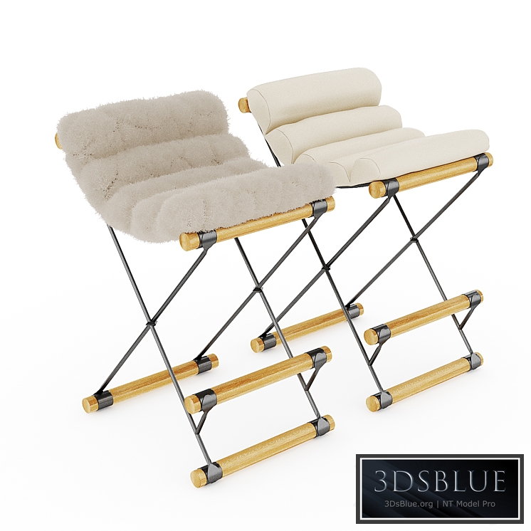 Chair The iron and rolled stool