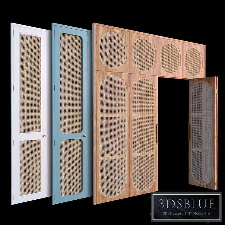 Rattan door set
