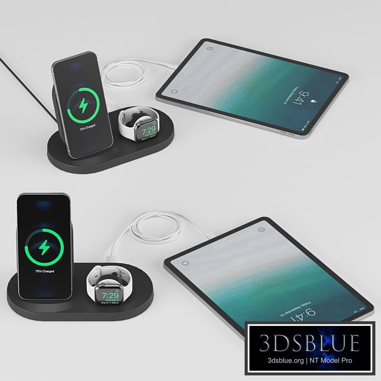 BOOST↑UP™ Wireless Charging Dock for iPhone + Apple Watch + USB-A port iPad