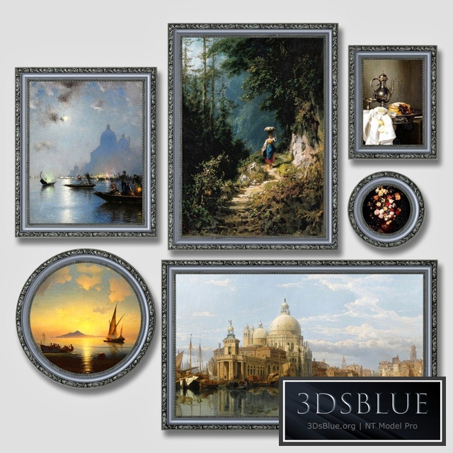 Set of classic paintings