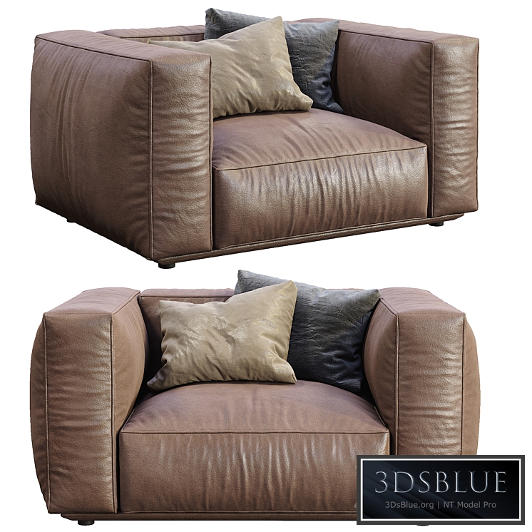 Marechiaro Leather Armchair By Arflex