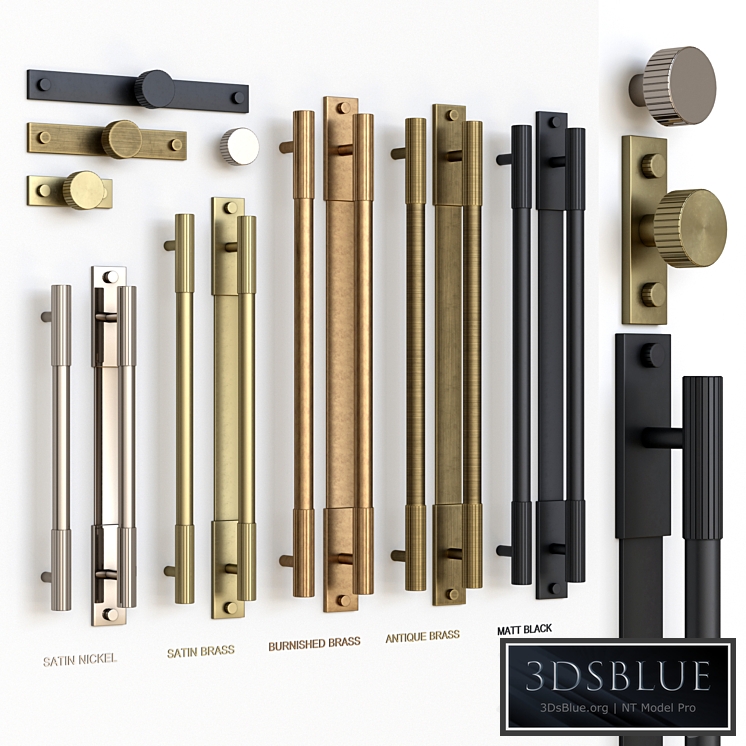 Armac Martin Knurled Mix Straight handle & knob