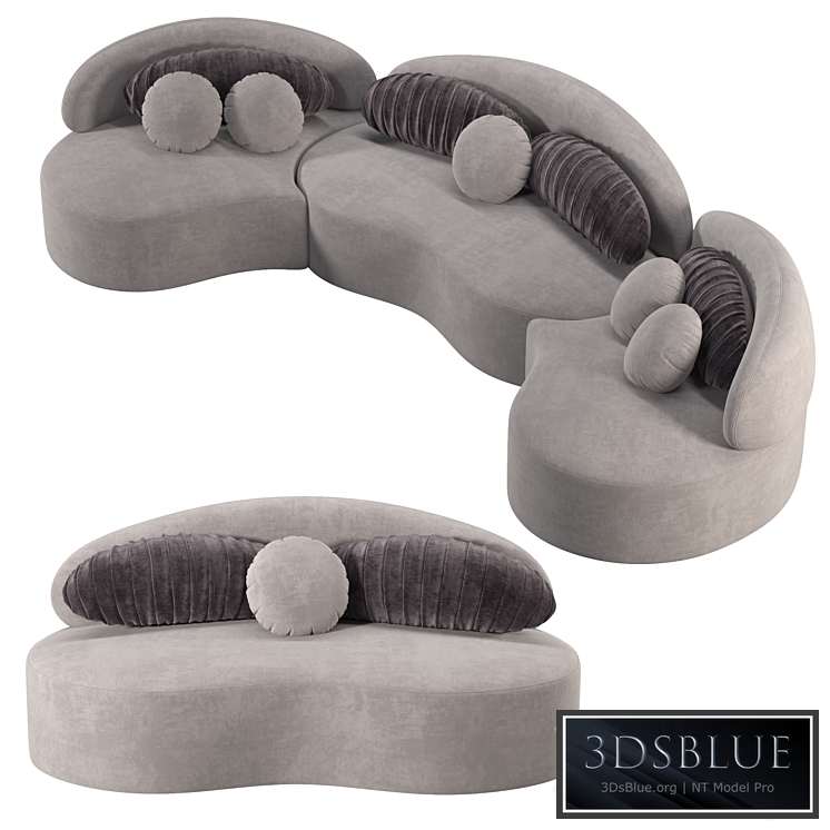 Modern 7-Seat Modular Sofa Round Sectional Sofa