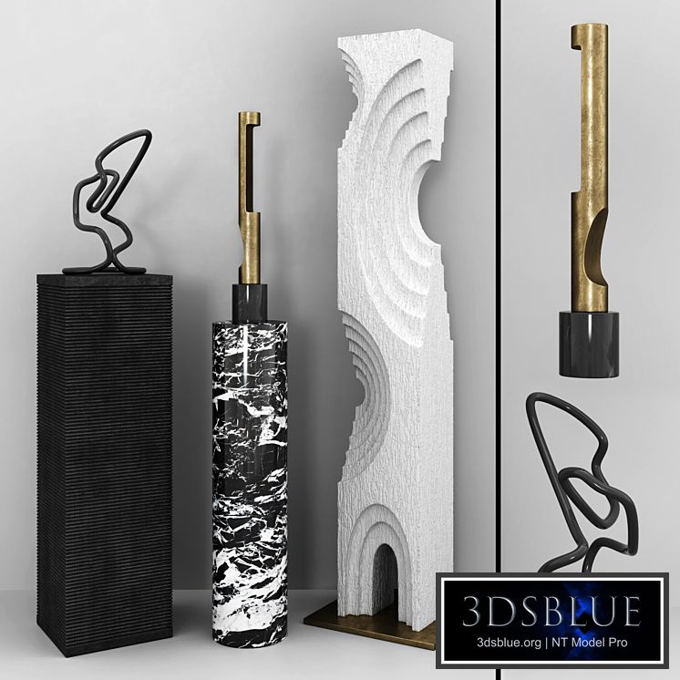 Sculptures on a pedestal Kelly Wearstler 01