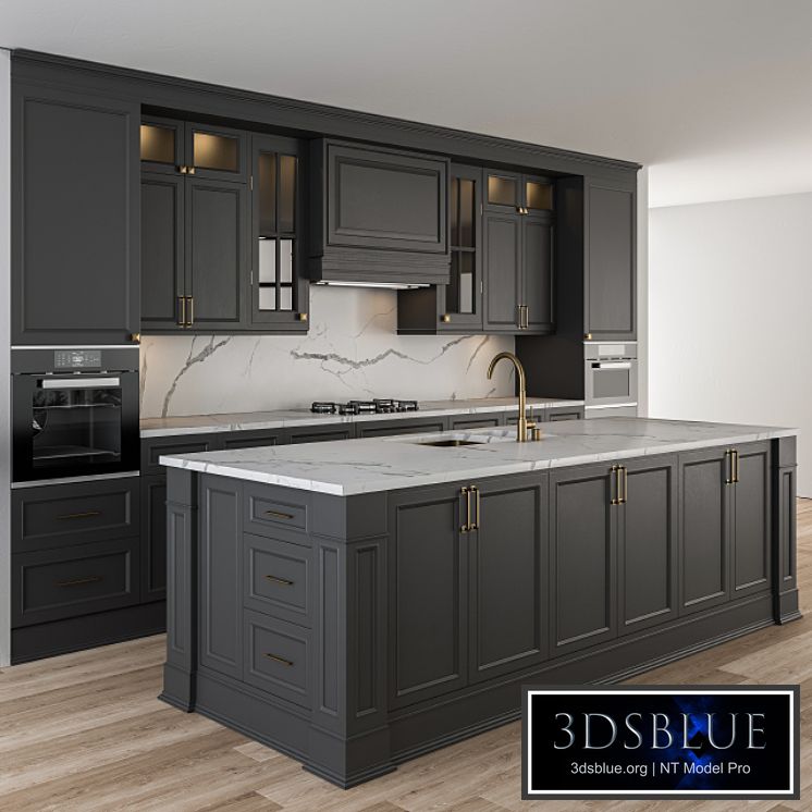 Kitchen NeoClassic - Dark Gray and Gold Set 26