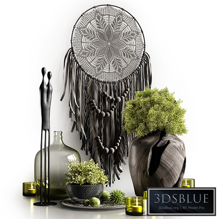 Decorative set in dark colors