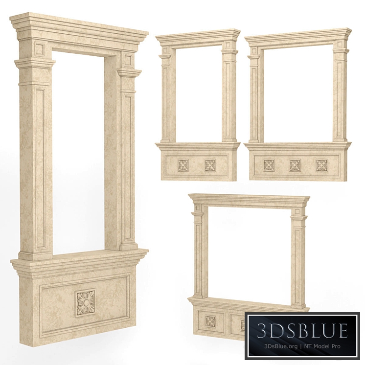 Classic rectangular window frames, 4 sizes