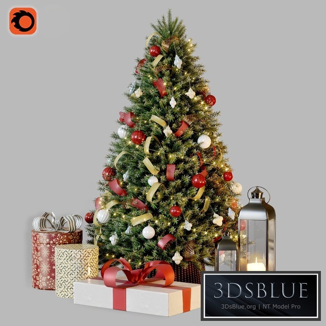 Christmas tree with decor 1