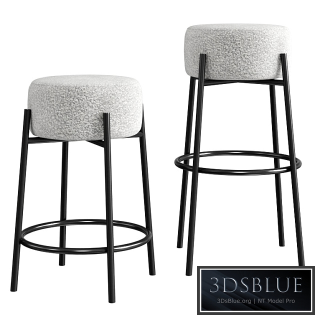 Cb2 Peg Upholstered Counter & Bar Stool