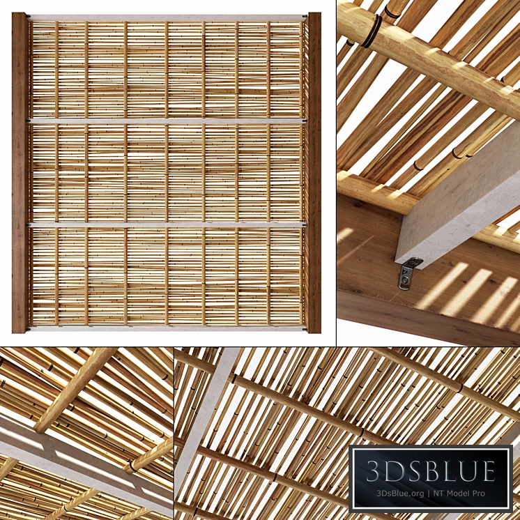 Bamboo branch decor Ceiling n21 / Ceiling from bamboo branches decor number 21