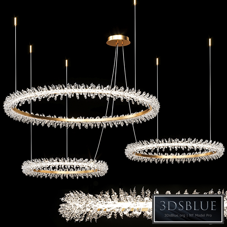 Crystal ring luxury combination LED chandelier THERA