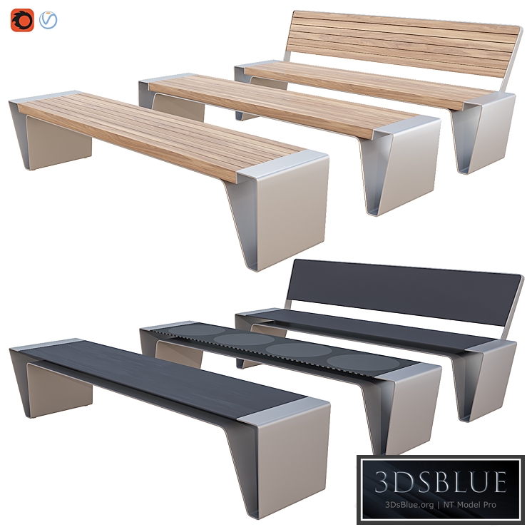 Public bench RADIUM 2