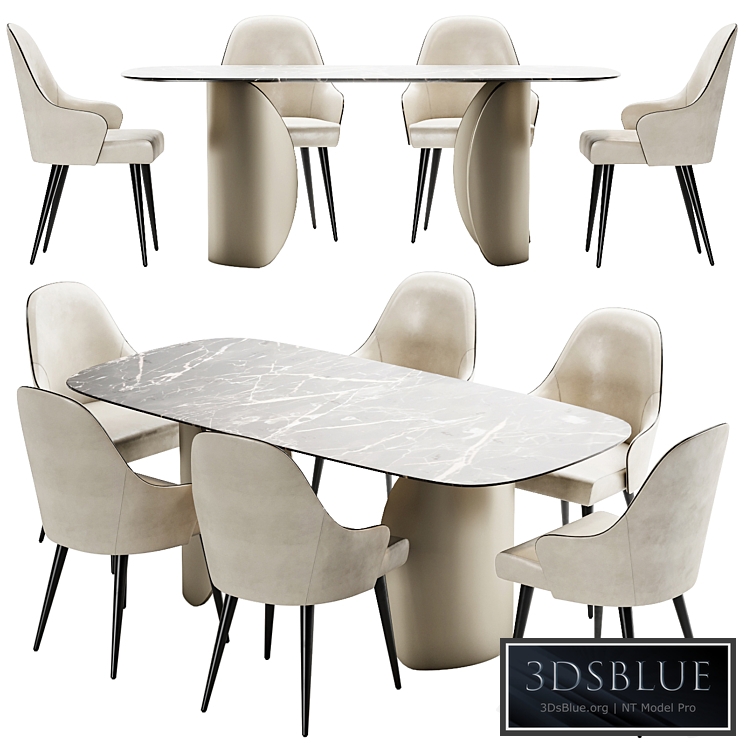 Ludwig chair and table Petalo 72 by Reflex