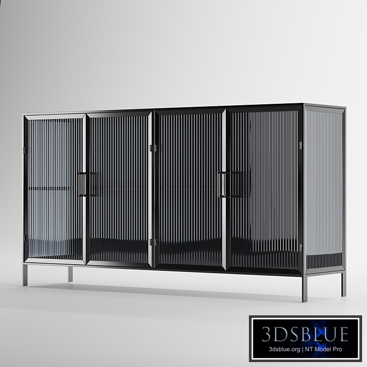 Kyoto Glass & Metal Sideboard chest of drawers