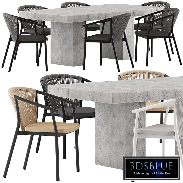 Coco Republic Abbott Dining Table and Marco Chair