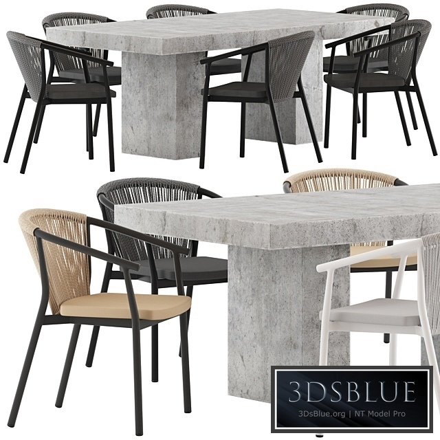 Coco Republic Abbott Dining Table and Marco Chair