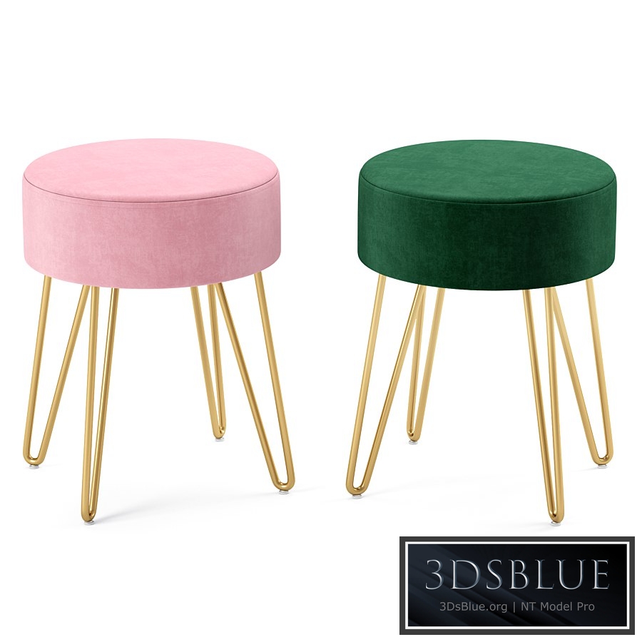 Duhome Modern Velvet Upholstered Ottoman