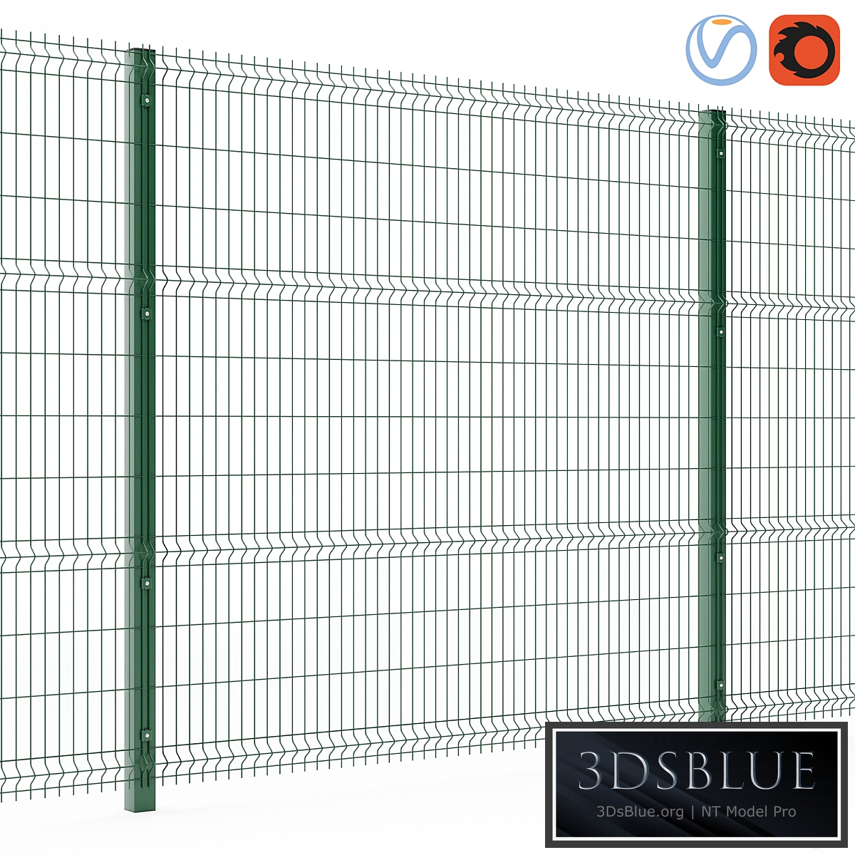 Metal fence 3D