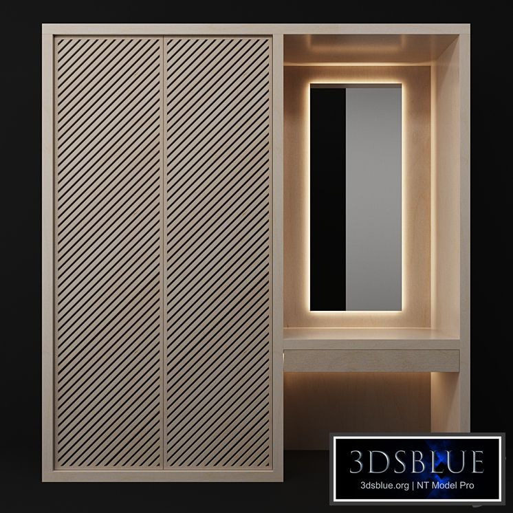 Hallway with plywood