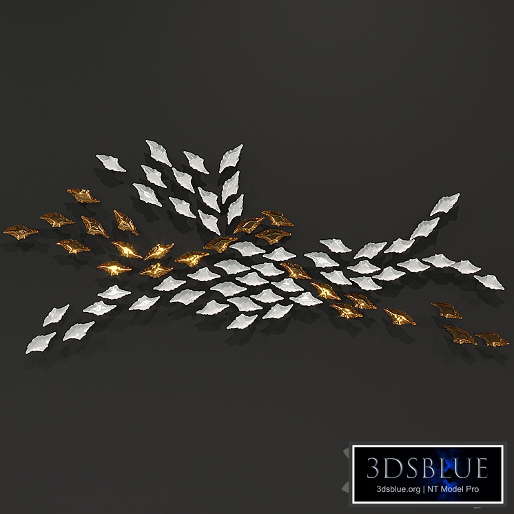 Wall composition Haberdashery Luxury Leaf Eddy