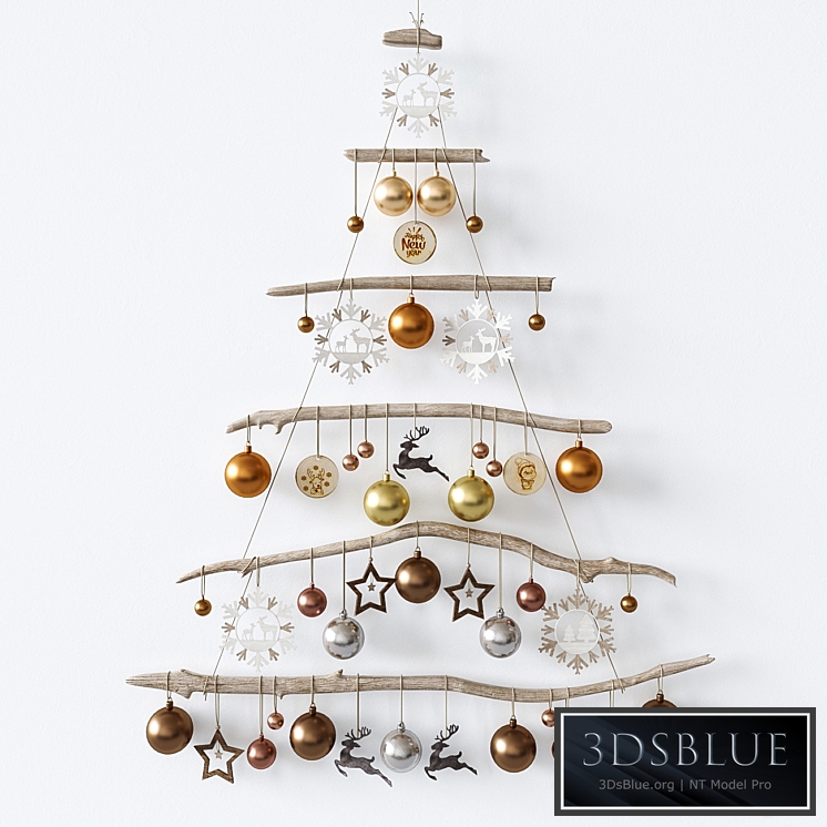 Christmas tree on the wall