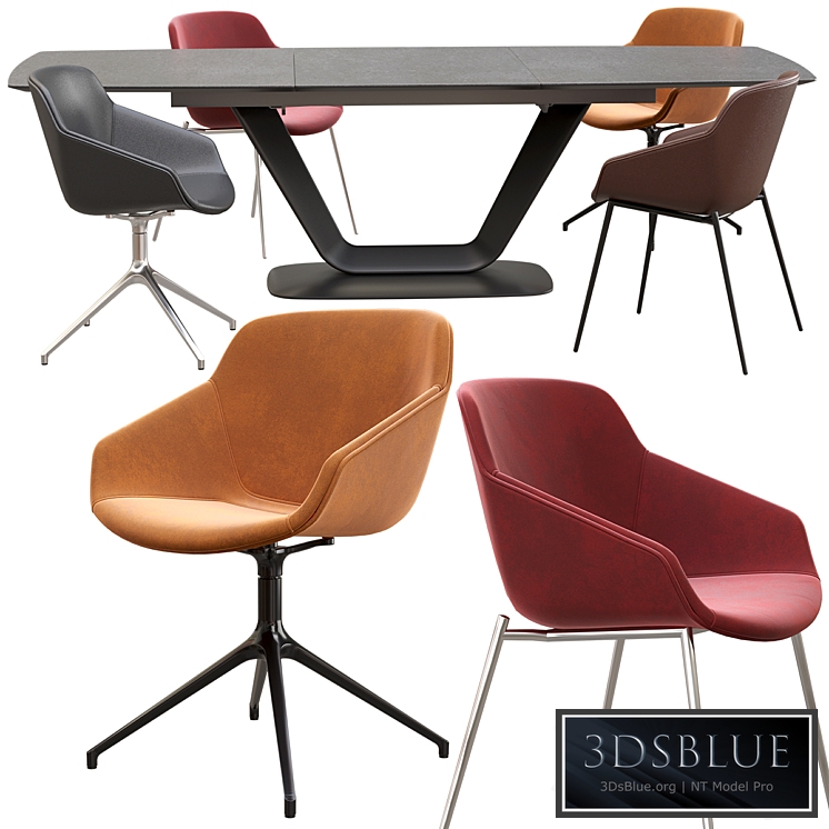 Boconcept - Alicante Table-Vienna chair set