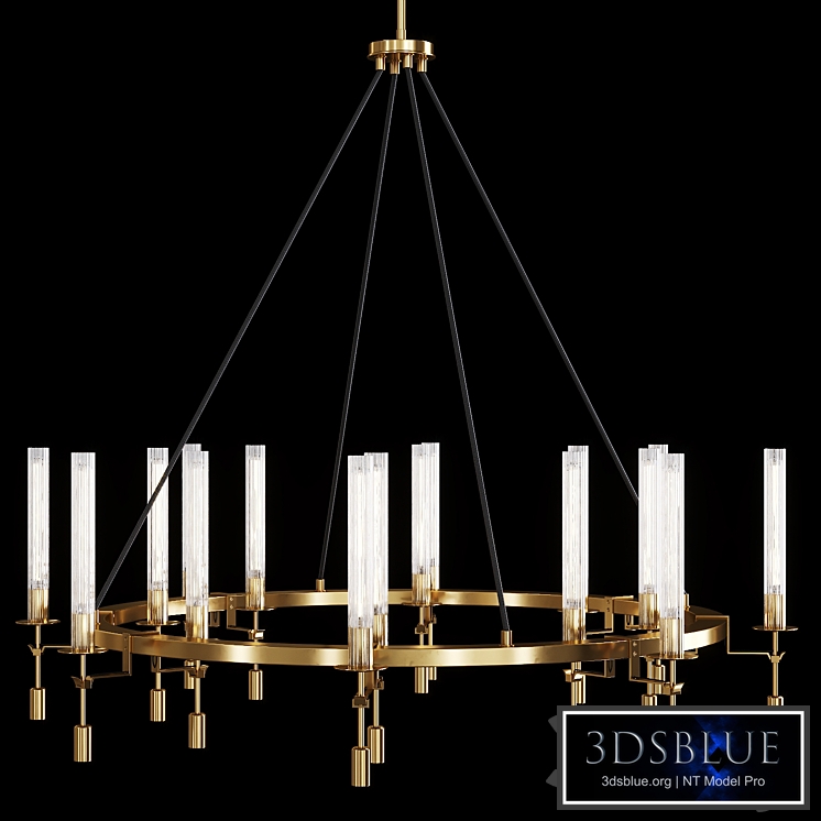 Restoration Hardware FONTANELLE ROUND CHANDELIER 58 Brass