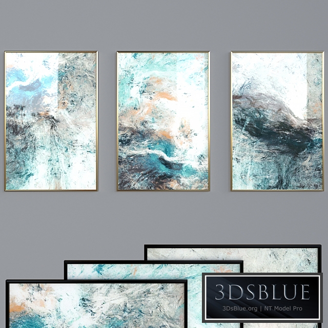 Canvas painting with frame 037