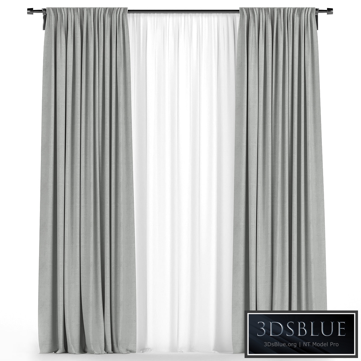 Curtains with tulle 01